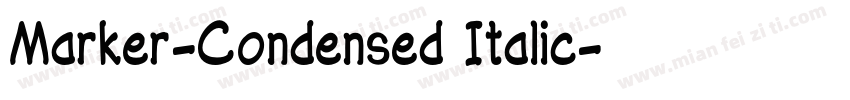 Marker-Condensed Italic字体转换